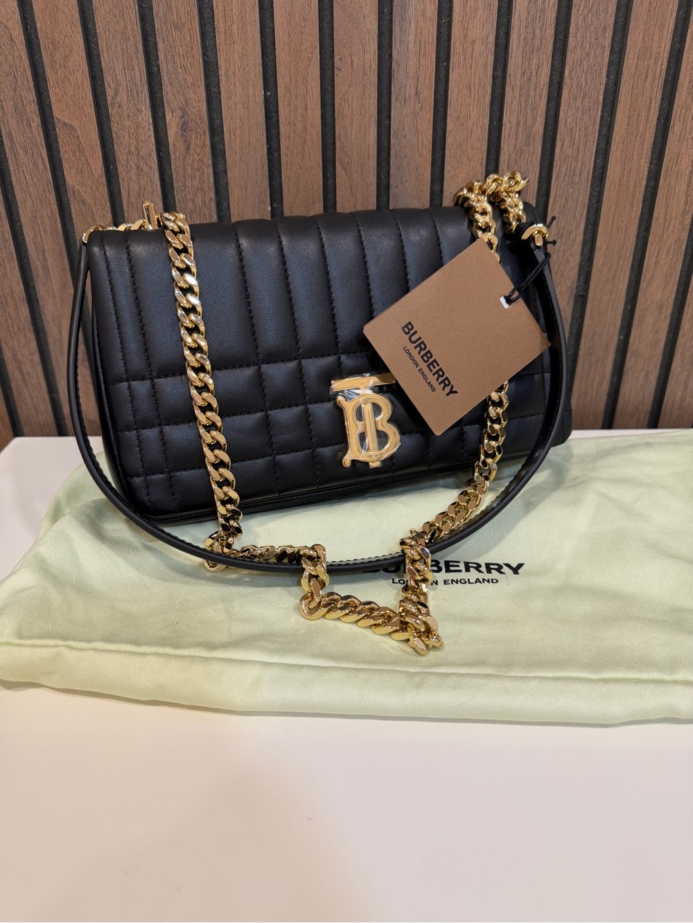 ✨ NWT BURBERRY LOLA SMALL QUILTED LAMBSKIN, CHAIN CROSSBODY ✨